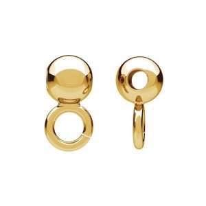 Eslabón plata 925 4 mm dorado