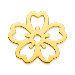 Floare aur 14k placat cu aur de 18k