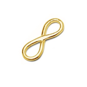 Infinit argint 925 placat cu aur, 17,5 mm - Img 3