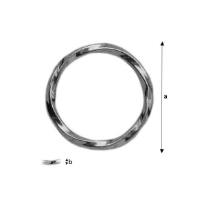 Jump ring, 925 sterling silver, 13 mm