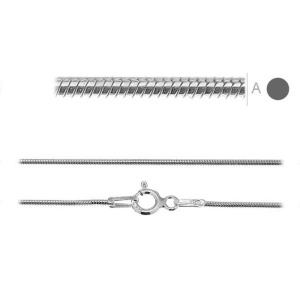 lant argint 925 snake 1.05 mm lungime 45 cm - Img 2