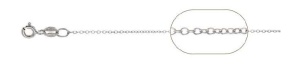 lanț forzatin 030 43 cm argint 925, greutate 1,40 grame, grosime 1,1 mm