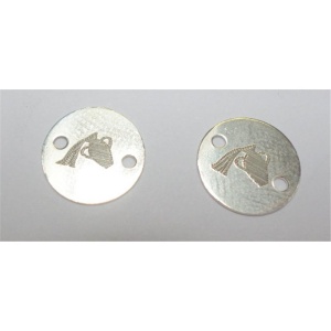 Medalla zodiaco Acuario, plata de ley 925, 10 mm - Img 3