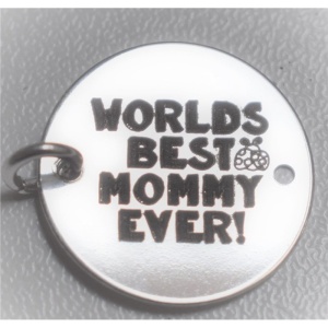 Mom engraved coin, 925 sterling silver, 16 mm - Img 3