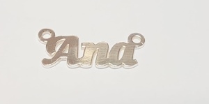 Name plate Ana, 925 sterling silver, 17 x 8 mm