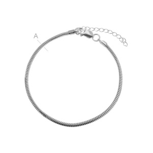 Pandora-style bracelet, 925 silver, 18+4 cm - Img 2