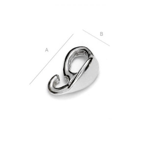 Pendant bail, 925 sterling silver, 8 mm, 0.26 g - Img 2