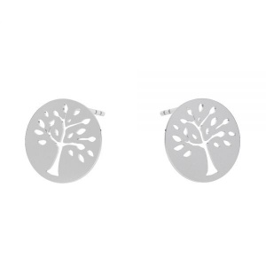 Pendientes de plata de ley de 12 mm