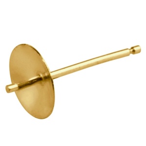 Pendientes en forma de copa de 5 mm en oro de 18 K accesorio en oro de 24 K chapado en oro de 18 K  - Img 2