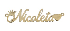 Placa de plata 925 Nicoleta