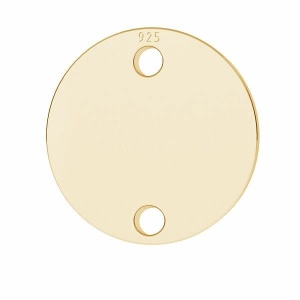 plata de ley 925 - 16 mm chapado en oro