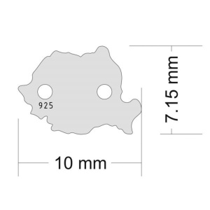 Romania connector, 925 silver - Img 2