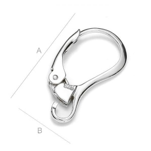 Tortiță leverback argint 925, 19,2 x 10,4 mm