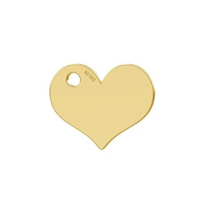 14k gold plated heart in 24k gold  - Img 2
