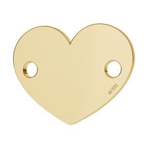 8K gold heart - 18k gold plated