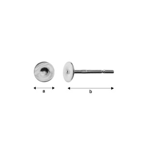 925 silver earring post, 3 x 11 mm