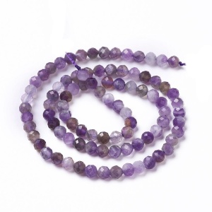 Amethyst natural fattest round 4 -4.5 mm  - Img 3