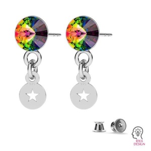 Bănuț charm pentru cercei argint 925, 7 x 5 mm - Img 4