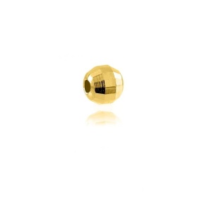 Bola de oro de 8 quilates, disco de 2,5 mm, 0,027 gramos, agujero de 1,2 mm