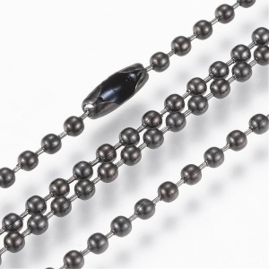 cadena de acero inoxidable negro 75 cm