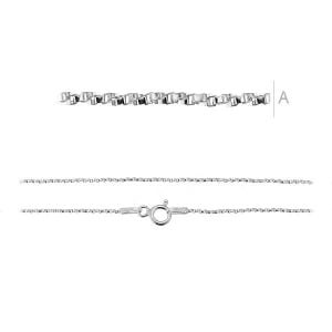 Cadena plata de ley 925, 40 cm, 0,9 mm, 1,47 g