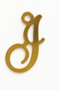 Colgante letra oro 14 K - I