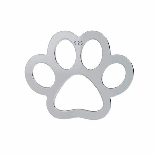 colgante plata de ley pata de perro 15,8 mm