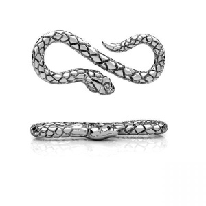 Colgante serpiente de plata 925