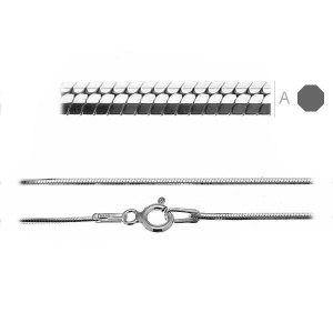 Cordón plateado 45 cm, 1,05 mm