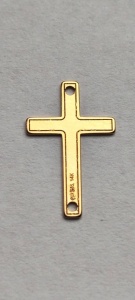 cruce aur 14k link placat cu aur de 18k - Img 4
