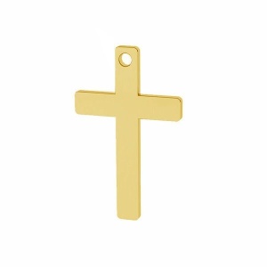 cruz chapada en oro silver925