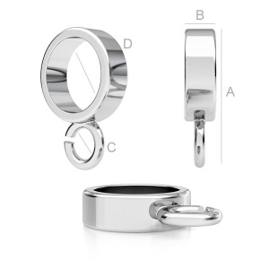 element argint 925 conector charm  - Img 1