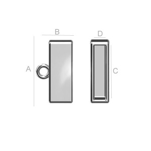 Element închizătoare argint 925, 12,4 mm