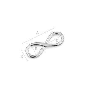Infinit argint 925 placat cu aur, 17,5 mm - Img 4