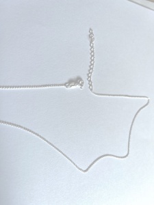 Lanț 40 cm + prelungire 5 cm grosime 1 mm, greutate 1,26 grame