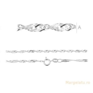 Lantisor ,argint .925 marcat 50 cm grosime 1.55 mm cod AG074 - Img 1