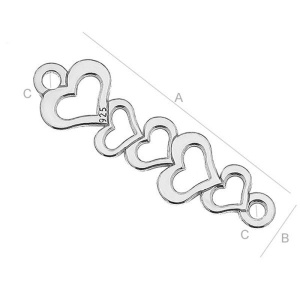 Link, argint 925 , 20.50 mm x 6.10 mm - Img 2