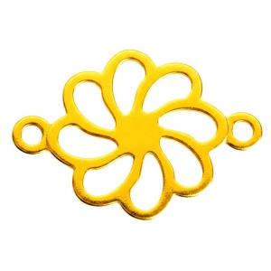 link aur floare 14k 14.5 mm placat cu aur de 18 k  - Img 2