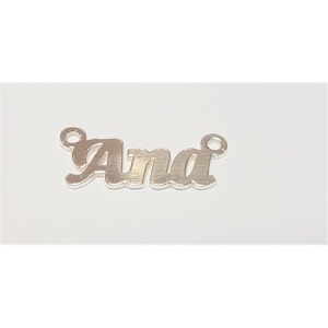 Name plate Ana, 925 sterling silver, 17 x 8 mm - Img 2
