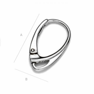 Pancake, rhodium plated silver 17.7 mm - Img 2