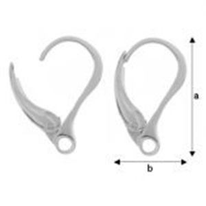 pancake, silver .925 15.2*9.2 mm cod ag043 - Img 2