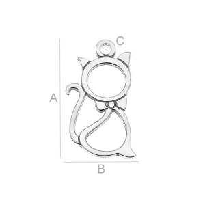 Pandant argint 925, 12,5 x 7 mm, 0,16 g