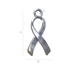 Pendant, silver 925 A17,10 mm B8,50 mm C1,80 mm - Img 1
