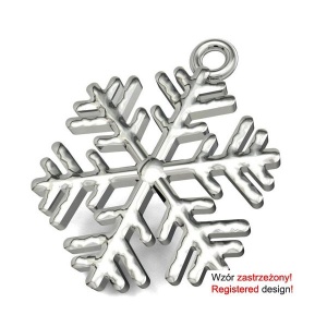 pendant, sterling silver 925 flake A18,00 mm B14,00 mm - Img 1
