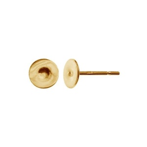 Pendiente de plata de ley 925 bañado en oro 1 ud.