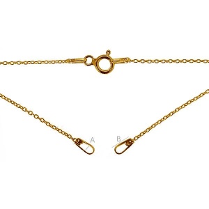 Plata de ley 925 Cadena chapada en oro 925 41 cm