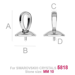 plata de ley 925 swarovski perla 5818 10 mm