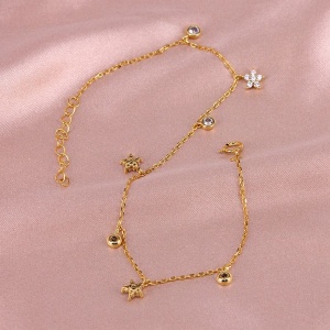 Pulsera de plata 925 bañada en oro 20+3 cm - Img 3