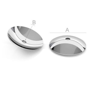 Spacer, 925 sterling silver, 5 mm, 1 mm hole - Img 2