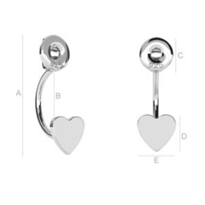 Tortiță accesoriu argint 925, 11 x 5 mm - Img 2